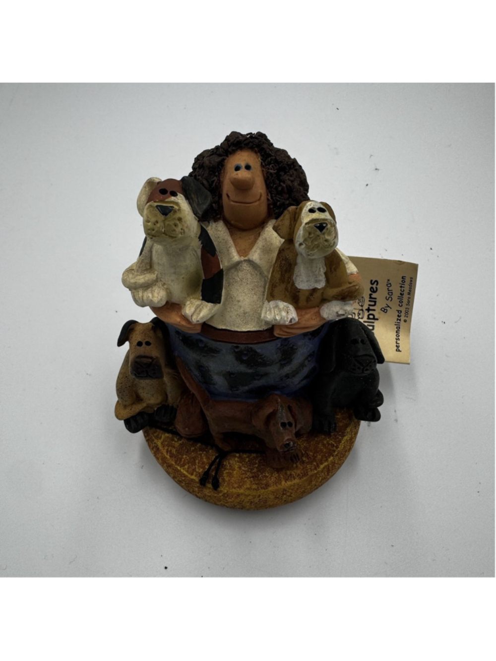 Sara Meadows Sculpture Dog Lover Figurine Personalized Collection 2003